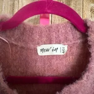 Elegant Mauve Crew Neck Sweater